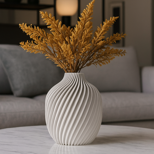 Vaso bianco contenente piante aesthetics per ambienti arredati con gusto