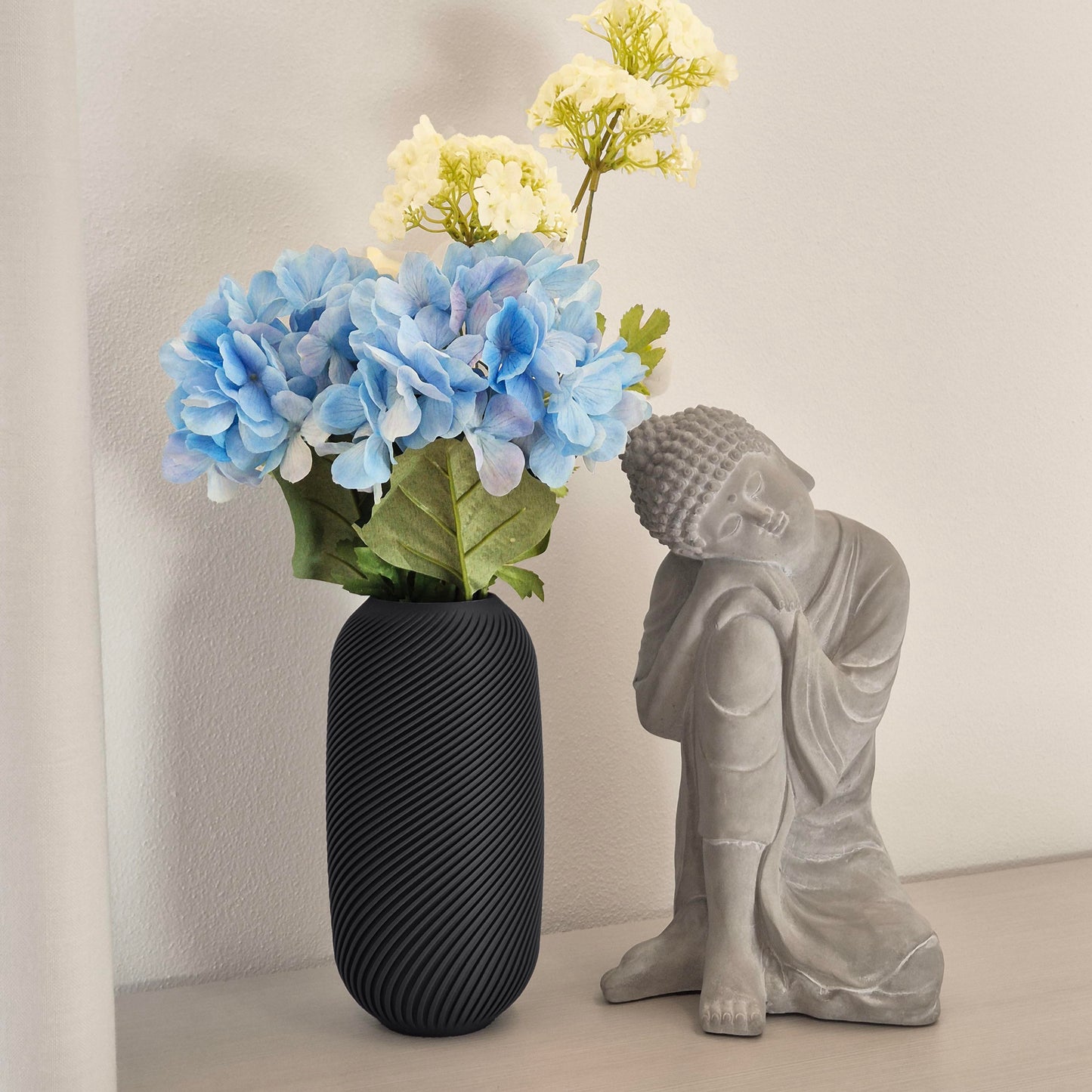 Vaso portafiori Nami moderno nero