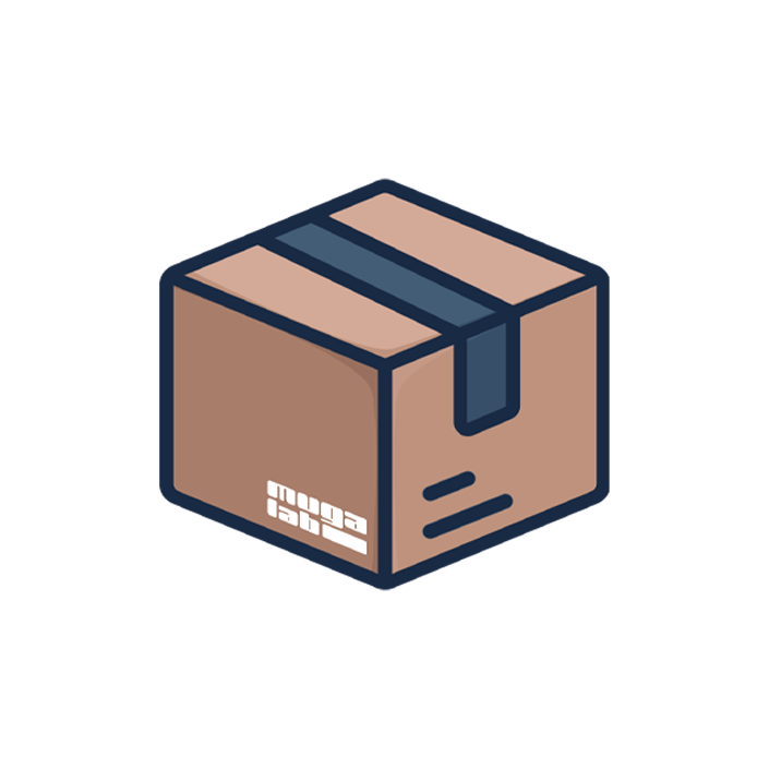 Immagine di una scatola, che indica le spedizioni dei vasi Mugalab