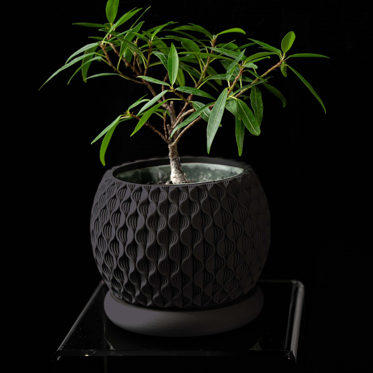 Vaso di design moderno in PLA ecologico NERO ANTRACITE