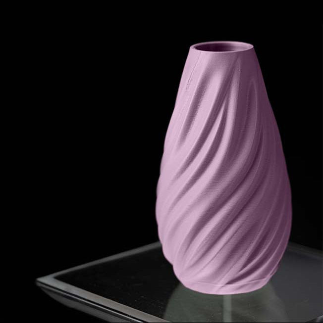 Vaso di design sinuoso in PLA ecologico PORPORA PASTELLO