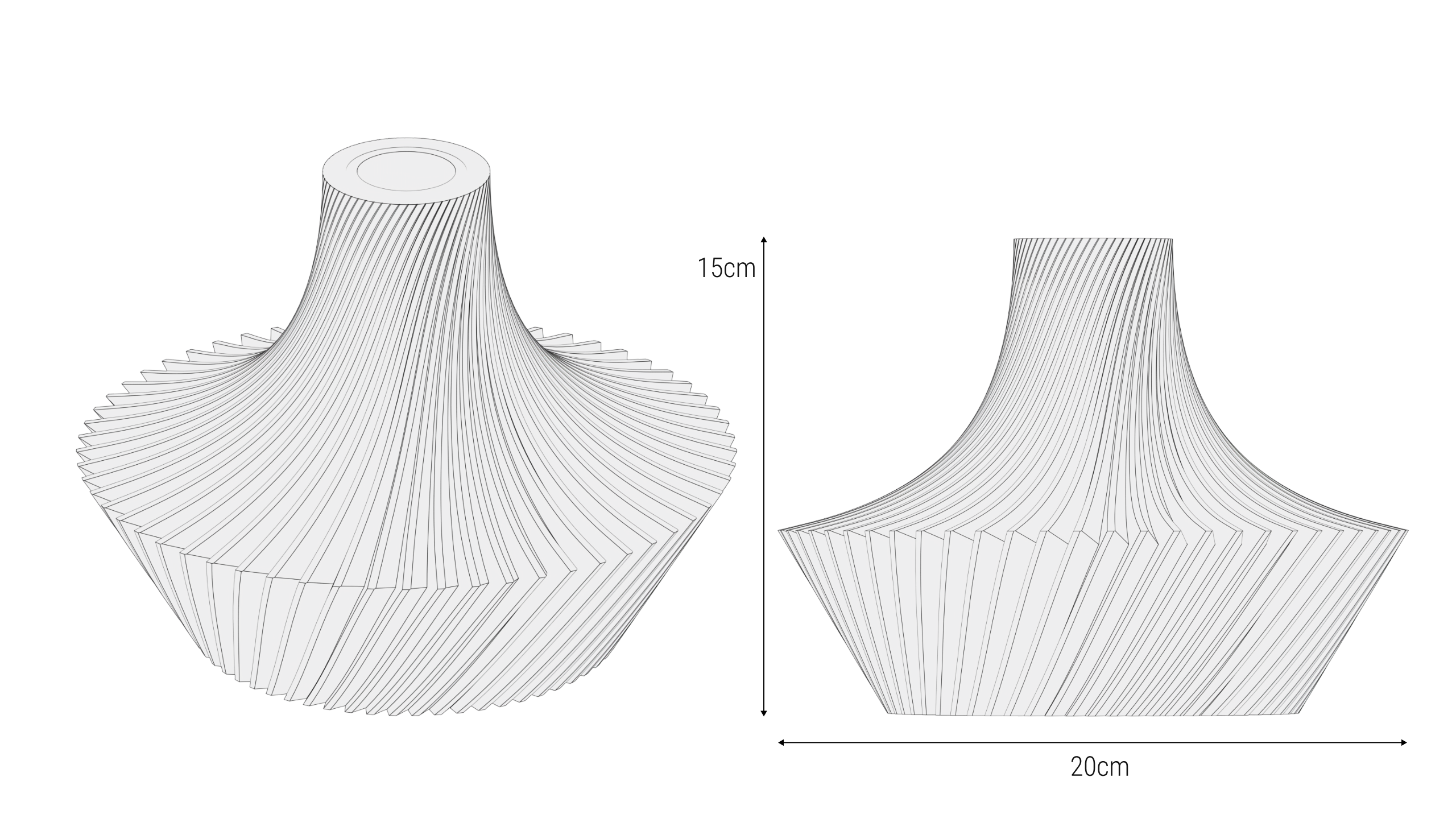 Dettagli sulle dimensioni del vaso originale di design Kitan