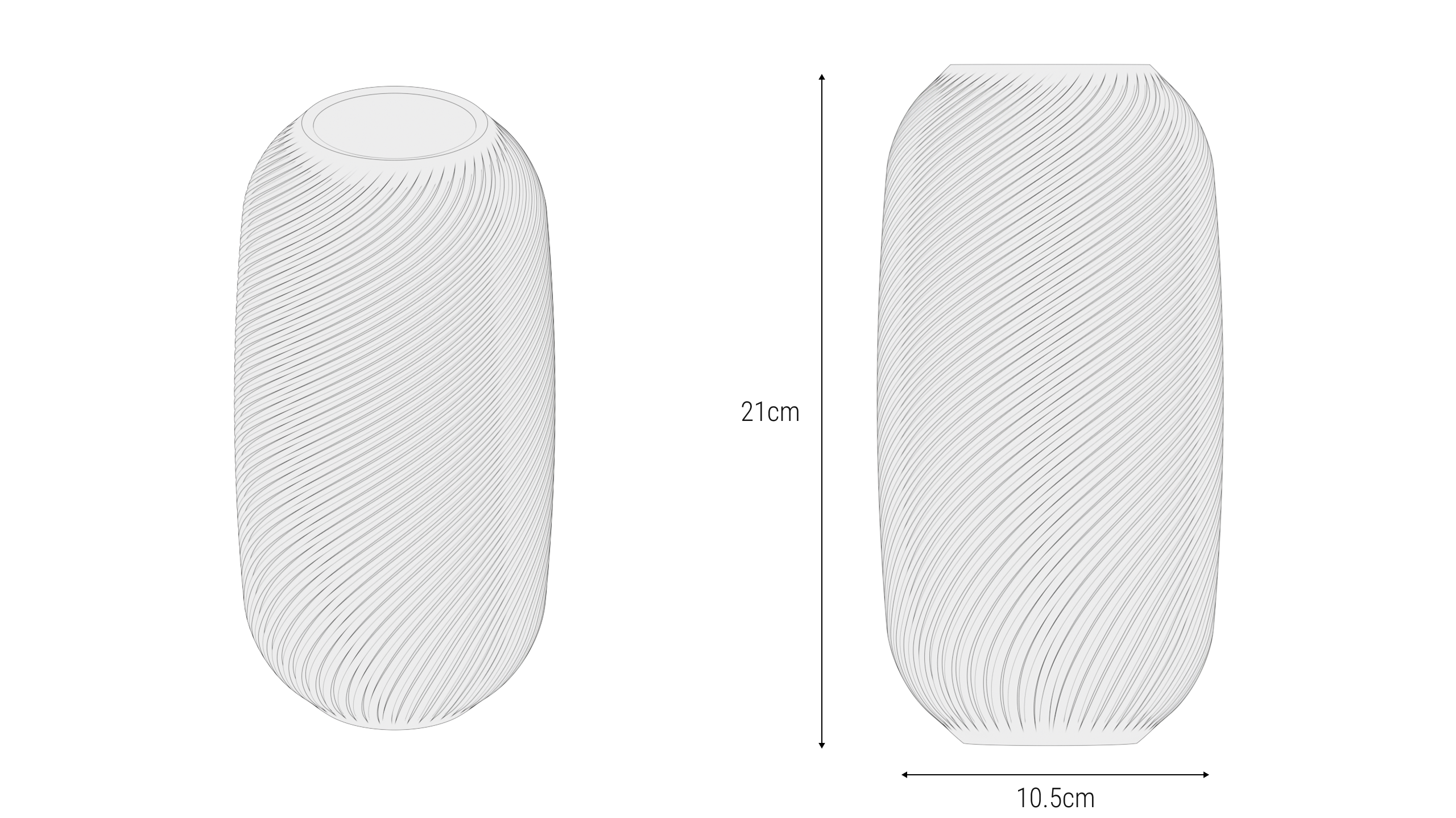Modello tridimensionale delle misure del vaso Nami