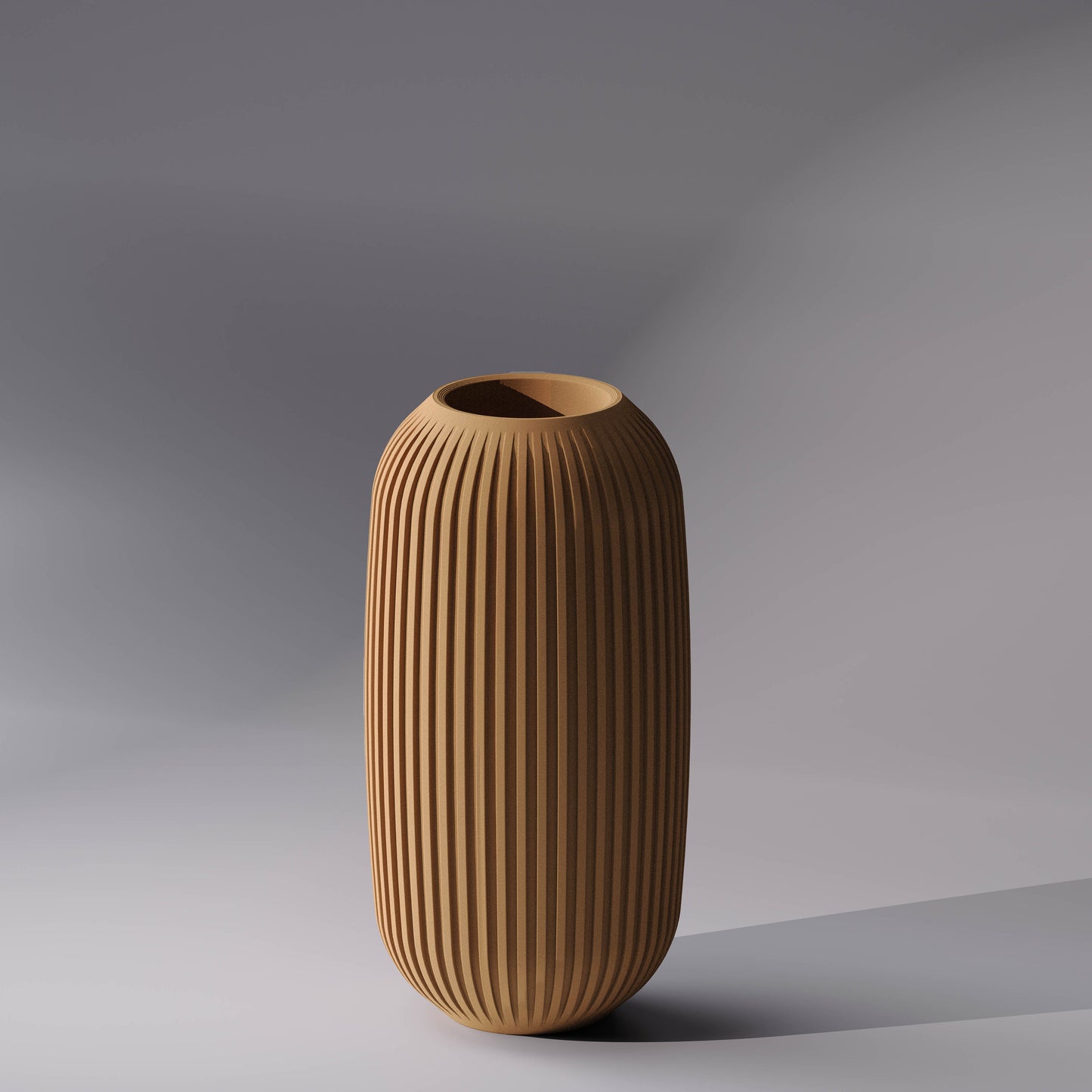 Vaso beige di design per l'arredamento moderno di ambienti eleganti e raffinati