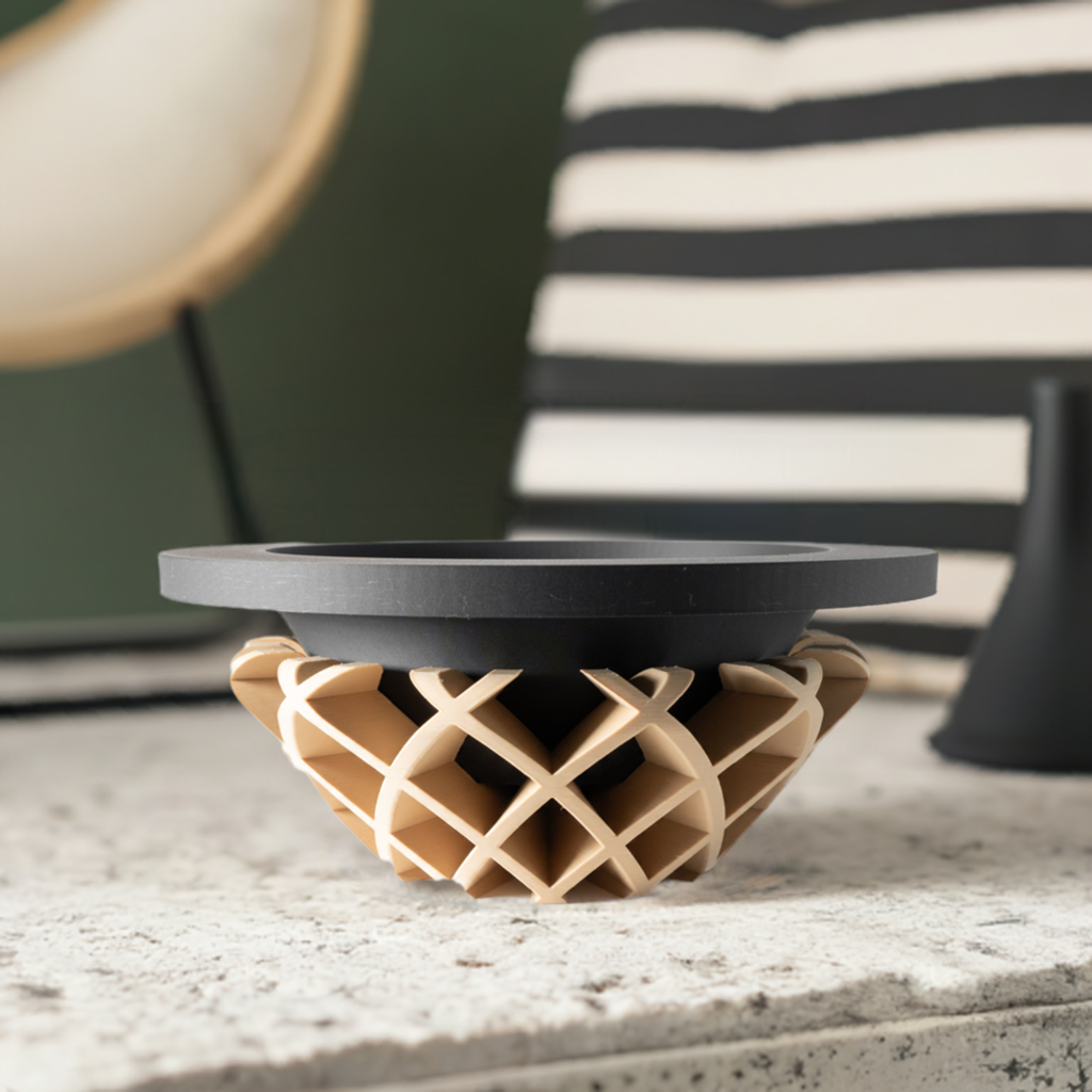 Portaoggetti moderno e particolare bicolore