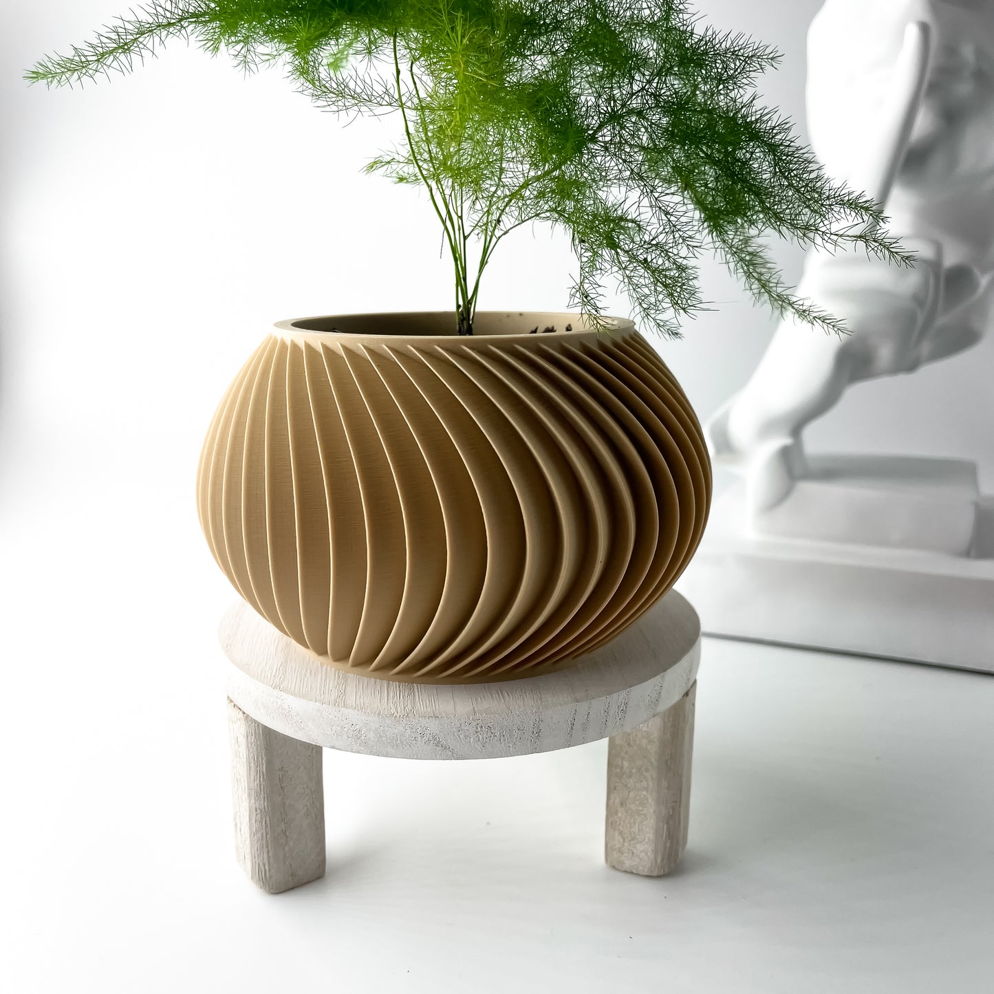 Vaso di design a spirale in PLA ecologico ARACHIDE