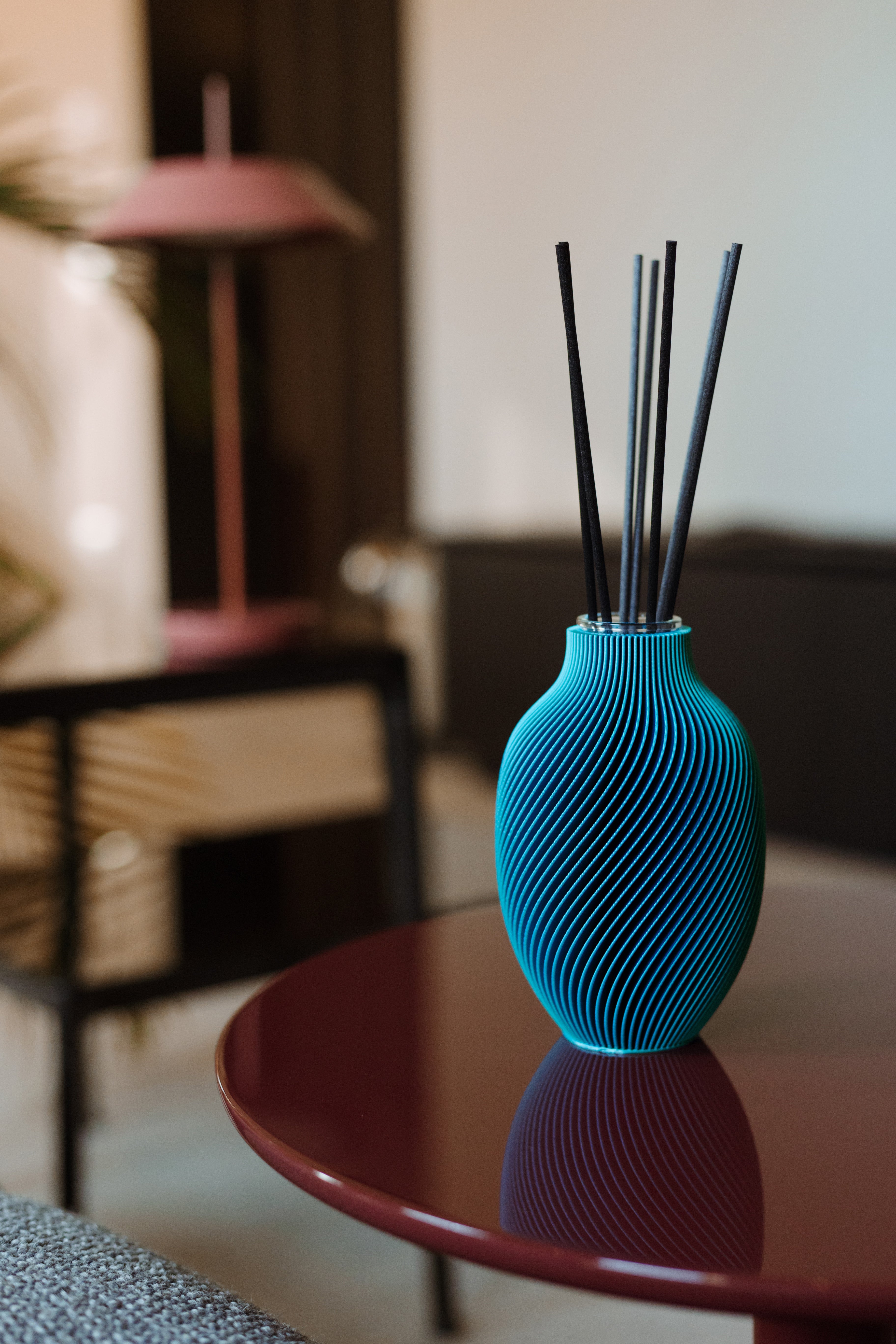 Profumatore per ambienti blu iridescente