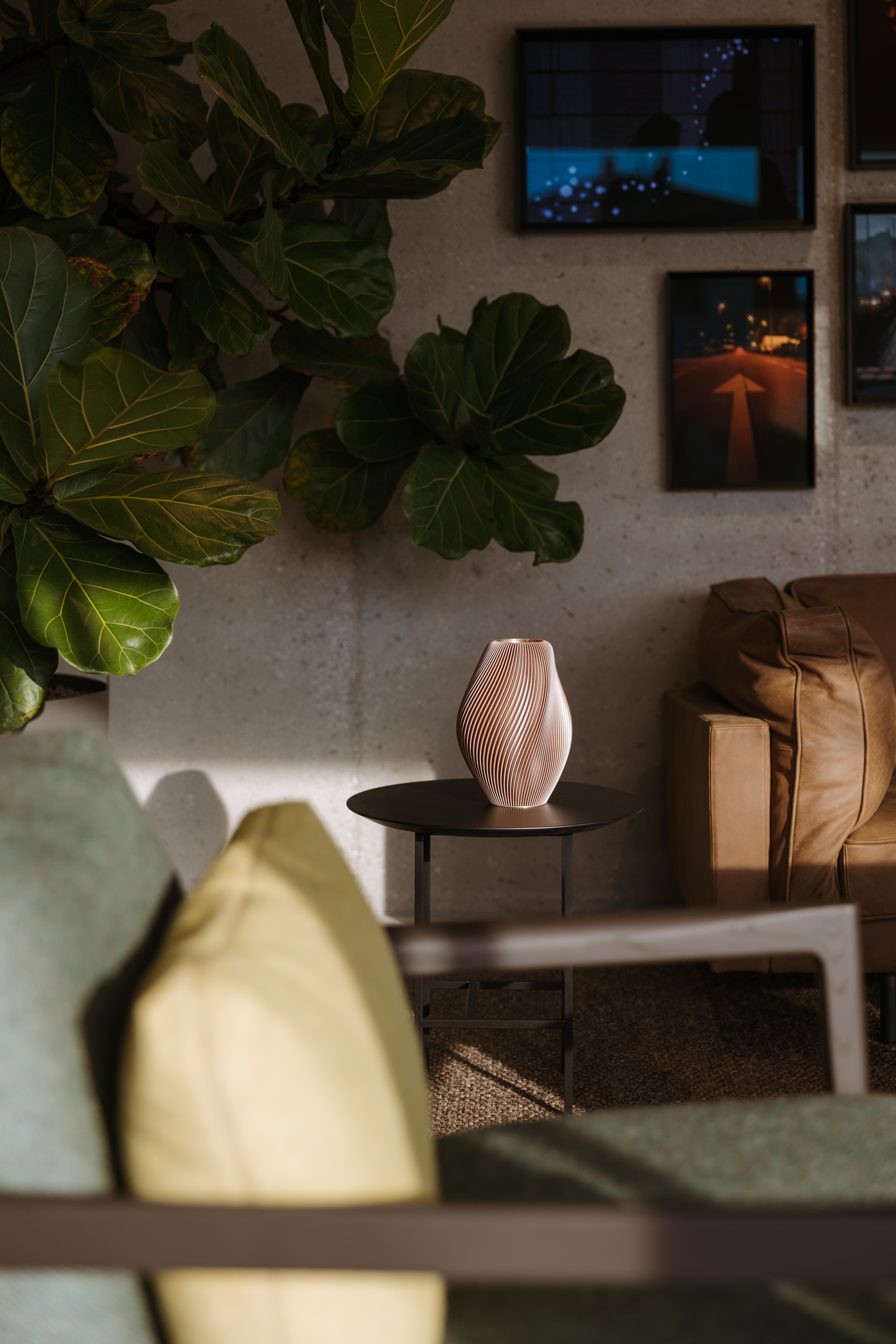 Vaso bellissimo Venux dalle linee sinuose rosa cipria di tendenza