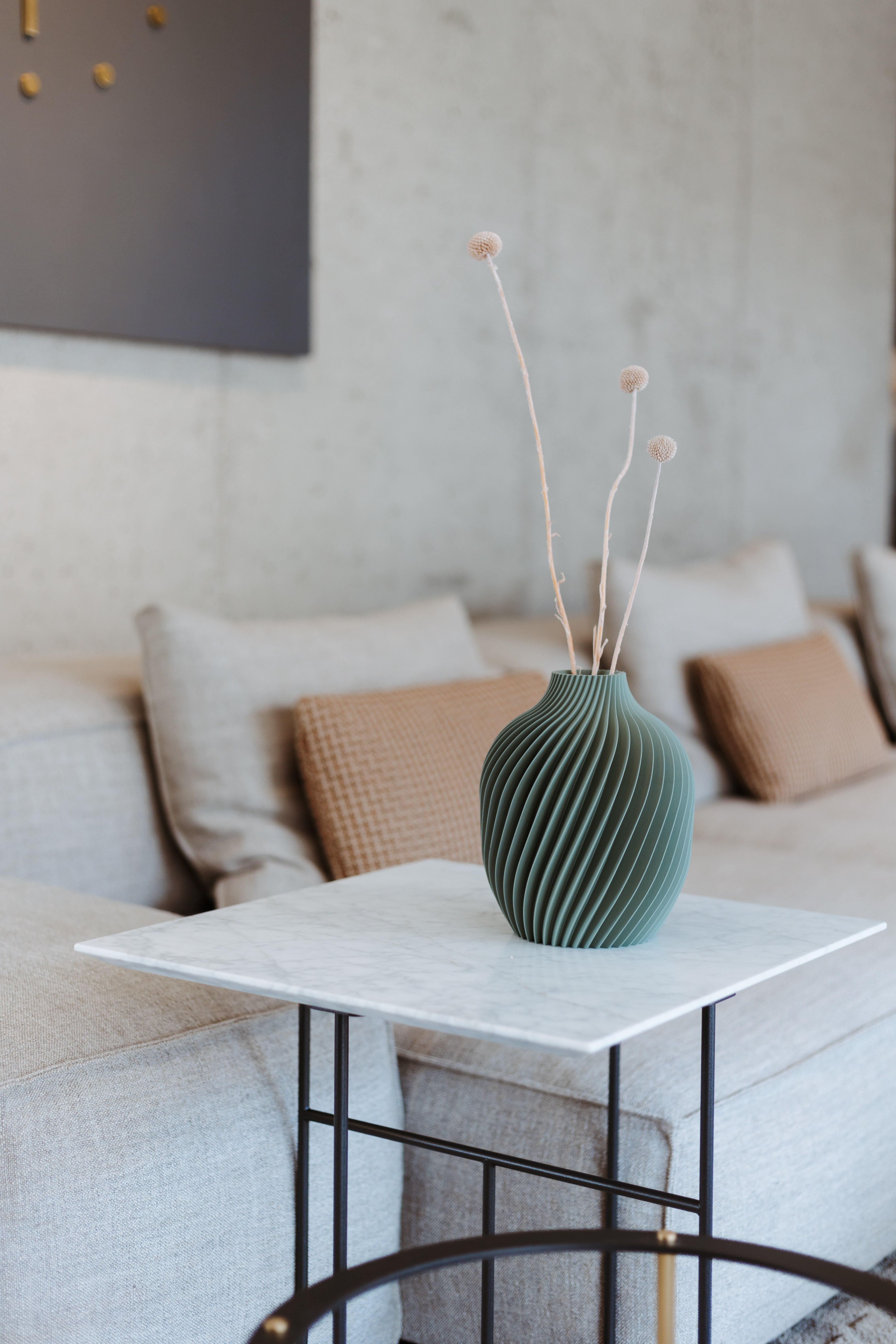 Vaso particolare verde salvia