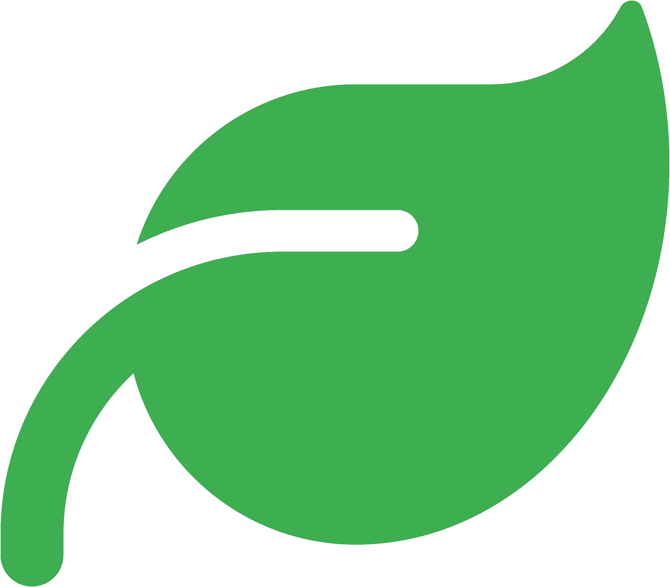 Immagine di una foglia verde, simbolo dell'Ecosostenibilità del materiale dei vasi (PLA)